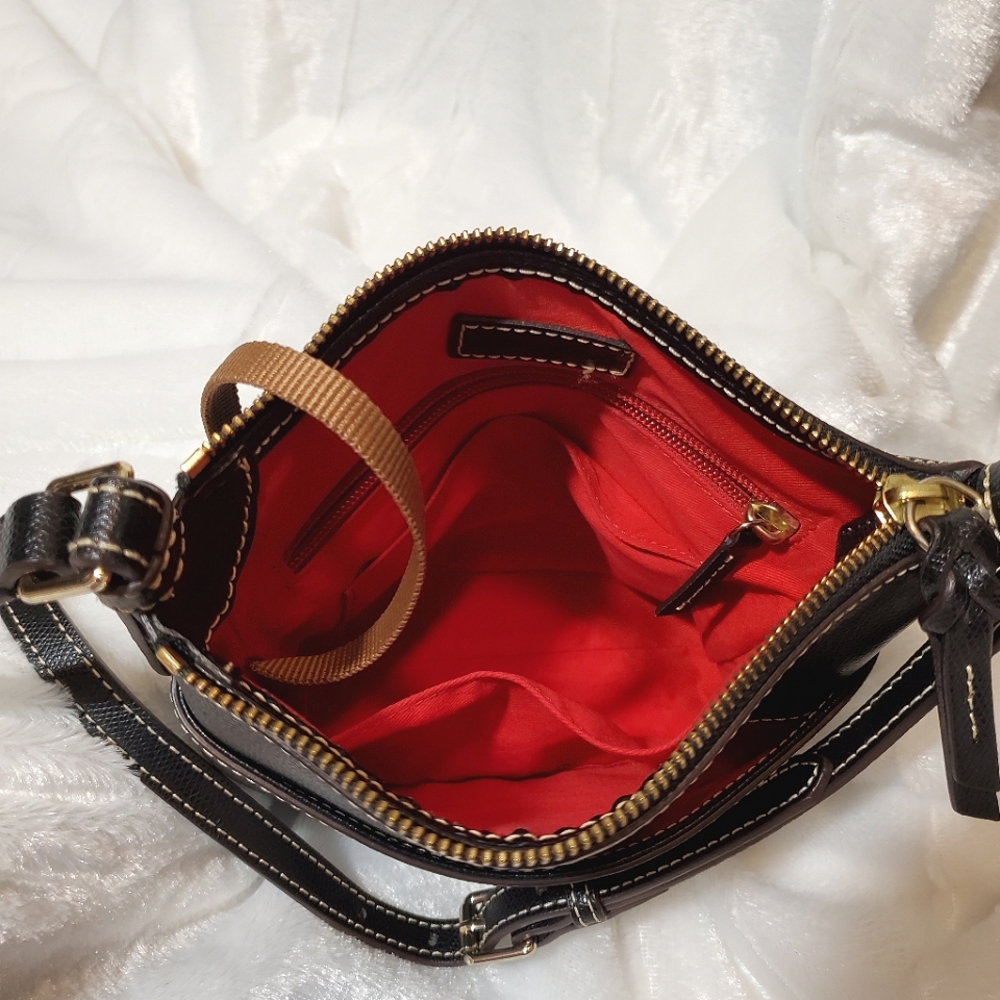Dooney & Bourke Black and Brown Crossbody Bag - Picture 12 of 16